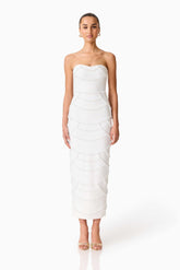 Lucine Strapless Gown in White