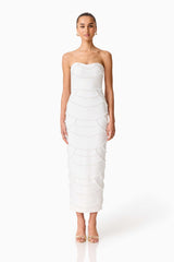 Lucine Strapless Gown in White