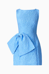 Briallen Jacquard Mini Dress in Blue