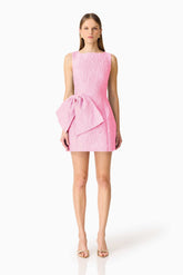 Briallen Jacquard Mini Dress in Pink