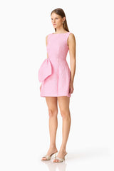 Briallen Jacquard Mini Dress in Pink
