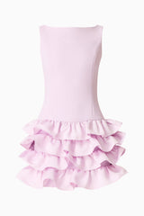 Saphine Ruffle Mini Dress in Pink