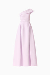 Saphine One Shoulder Gown in Pink