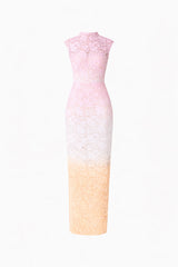 Lumira Sequin Lace Gown in Pink Ombre