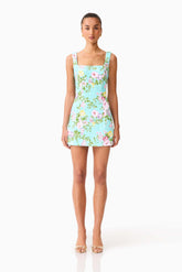 Emmeline Sequin Mini Dress in Mint Green