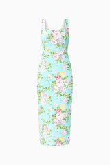 Emmeline Sequin Midi Dress in Mint Green
