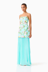 Emmeline Sequin Gown in Mint Green