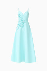 Stella A-Line Gown in Aqua Blue