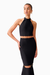 Naomi Halter Gown in Black