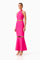 Naomi Halter Gown in Raspberry Pink