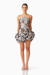 Dahlia Strapless Mini Dress in Floral