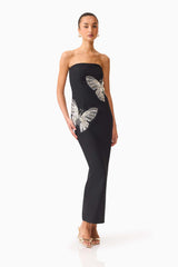 Mira Strapless Gown in Black