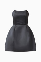 Manon Tulip Mini Dress in Black