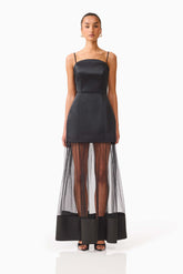 Marcella Strapless Gown in Black