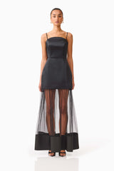 Marcella Strapless Gown in Black