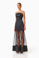 Marcella Strapless Gown in Black