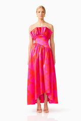 Laurel Sleeveless Maxi Dress in Pink & Red