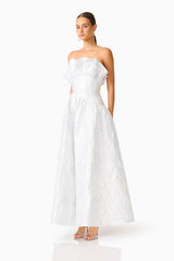 Laurel Sleeveless Maxi Dress in Silver