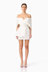 Dandelione Off The Shoulder Mini Dress in White