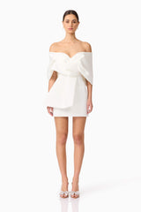 Dandelione Off The Shoulder Mini Dress in White