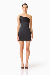 Sydney Strapless Mini Dress in Black