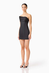 Sydney Strapless Mini Dress in Black