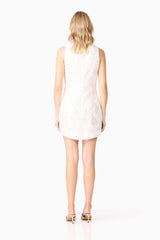 Elara Shift Dress in White
