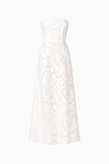 Elara Beaded Gown in White