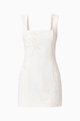 Odelia Beaded Mini Dress in White