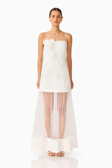 Reina Applique Gown in White