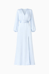 Kai Long Sleeve Maxi Dress in Pale Blue