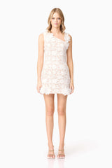 Margot Shift Mini Dress in White