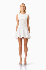 Fiona Mini Dress in White