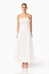 Espera Strapless Gown in White