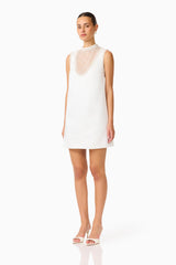 Espera Shift Mini Dress in White
