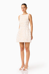 Silvana Tulip Mini Dress in Cream