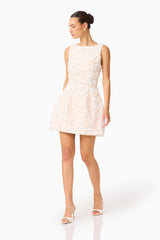 Silvana Tulip Mini Dress in Cream