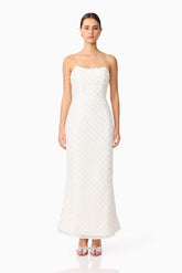Lola Strapless Gown in White