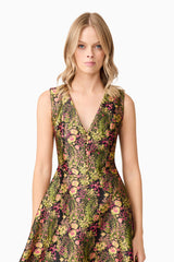 Cindy V Neck Gown in Floral
