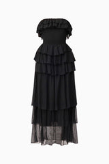 Melissa Strapless Maxi Dress in Black