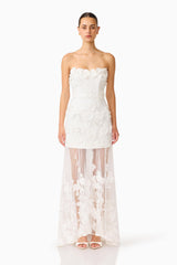 Lorina Sweetheart Gown in White