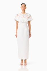 Lorina Cape Gown in White
