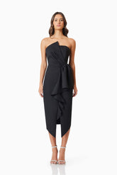 Reception Midi Dress In Black
