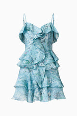 Faye Mini Dress in Blue