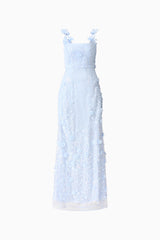 Rina Embellished Gown in Blue