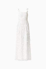 Rina Beaded Gown in White