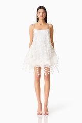 Rina Shift Mini Dress in White