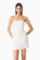 Daelia Strapless Mini Dress in White