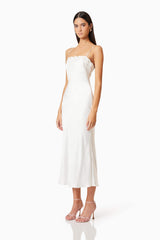 Clarissa Midi Dress In White