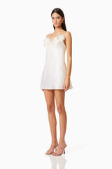 Katalina 3D Mini Dress In White